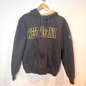 VINTAGE | West Virginia WVU gray zip up hoodie sweatshirt